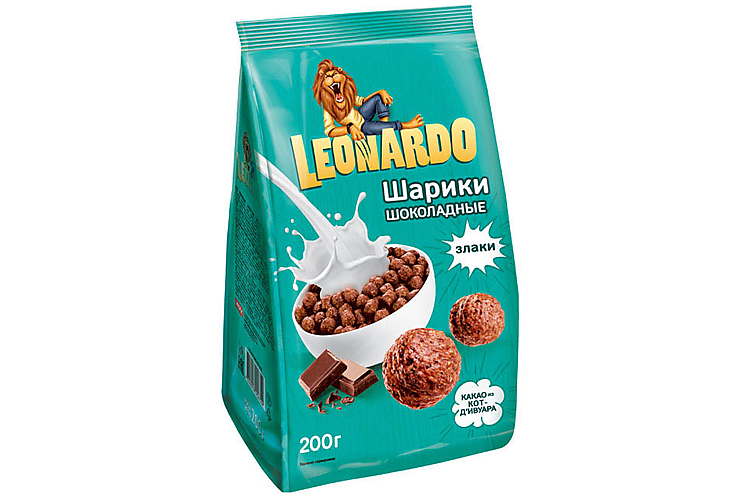 «Leonardo», готовый завтрак «Шоколадные шарики», 200 г