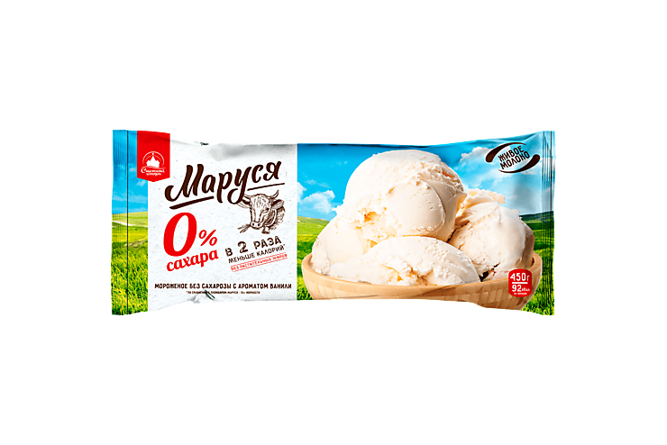 Мороженое «Маруся» пломбир без сахара, 450 г