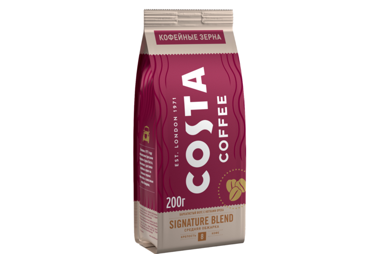 Кофе «Costa coffee» Signature Blend в зернах, 200 г Кофе «Costa coffee» Signature Blend в зернах, 200 г
