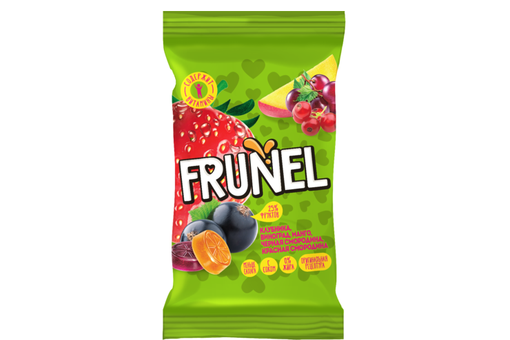 Мармелад «Frunel» со вкусом клубники, черной и красной смородины, манго, винограда, 40 г Мармелад «Frunel» со вкусом клубники, черной и красной смородины, манго, винограда, 40 г