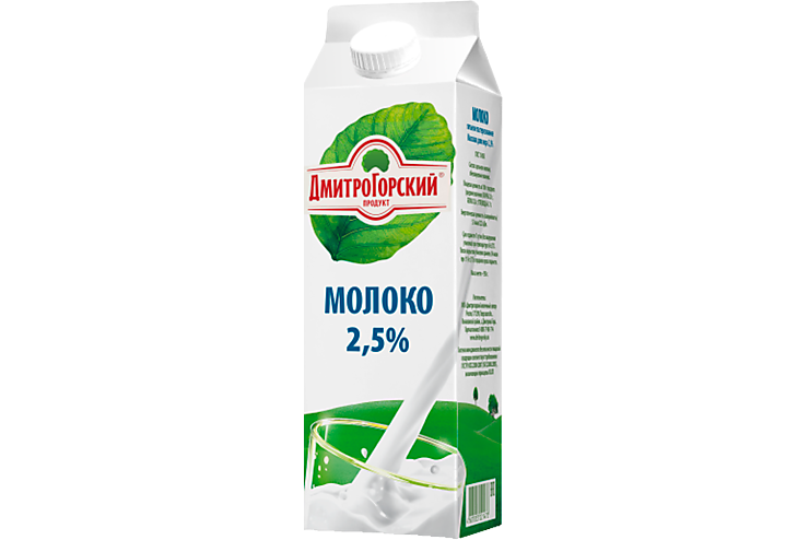 Молоко 2.5% «ДмитроГорский продукт», 950 г