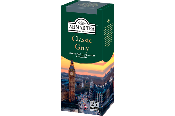 Чай черный «Ahmad Tea» Classic Grey, с ароматом бергамота, 25 пакетиков, 50 г