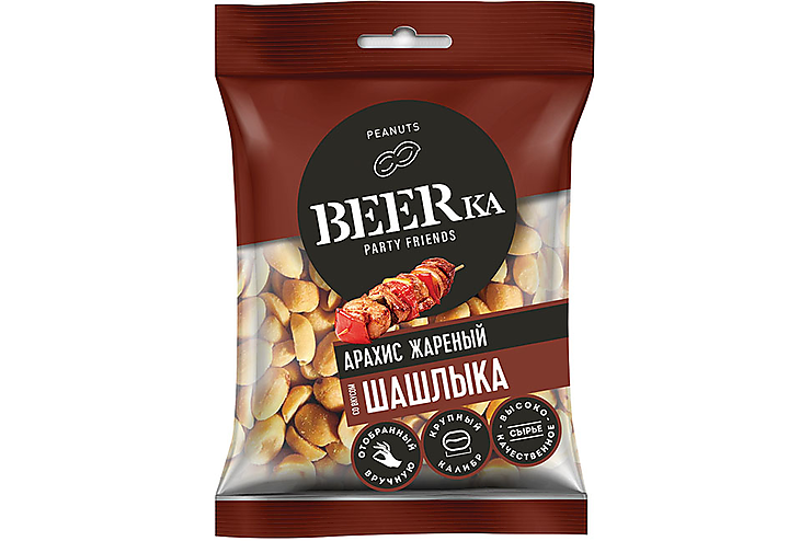 «Beerka», арахис жареный со вкусом шашлыка, 90 г
