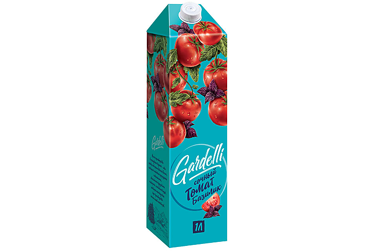 «Gardelli», напиток сокосодержащий «Сочный томат - базилик», 1л