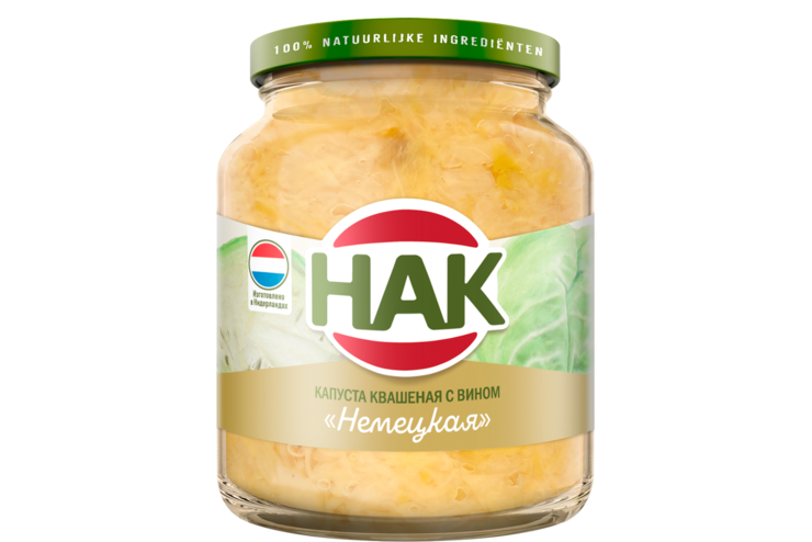 Капуста квашеная с вином «HAK» «Немецкая», 370 мл Капуста квашеная с вином «HAK» «Немецкая», 370 мл