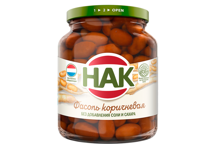 Фасоль коричневая «HAK» без добавления соли и сахара, 370 мл Фасоль коричневая «HAK» без добавления соли и сахара, 370 мл