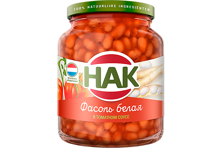 Фасоль белая «HAK» в томатном соусе, 370 мл