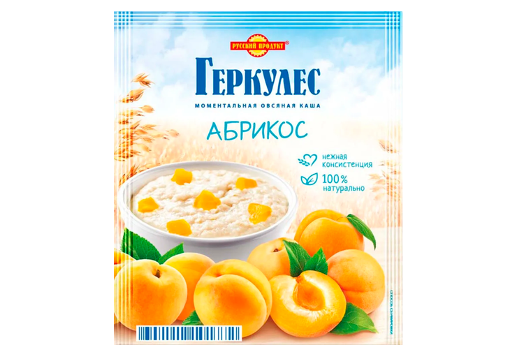Овсяная каша «Геркулес» с абрикосами, 35 г Овсяная каша «Геркулес» с абрикосами, 35 г