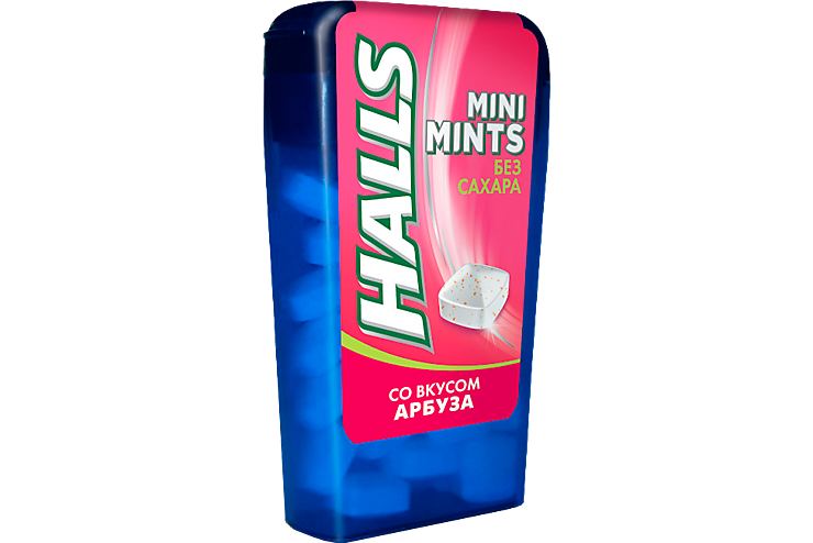 Освежающие конфеты «Halls» Mini Mints со вкусом арбуза, 12 г