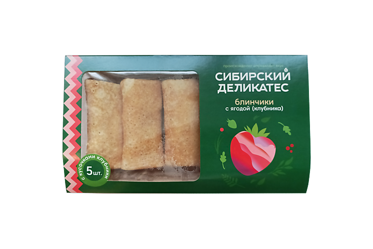 Блинчики «Сибирский деликатес» с клубникой, 320 г