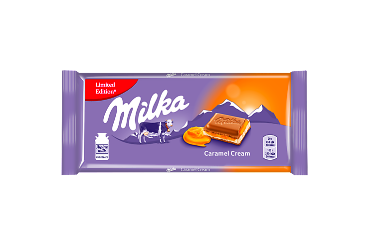 Шоколад молочный «Milka» Caramel Cream, 100 г