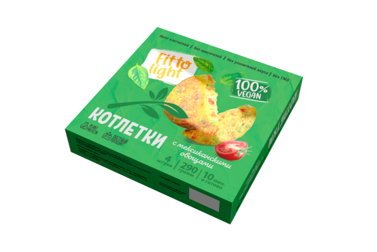 Котлетки «Fitto Light» с мексиканскими овощами, 290 г Котлетки «Fitto Light» с мексиканскими овощами, 290 г