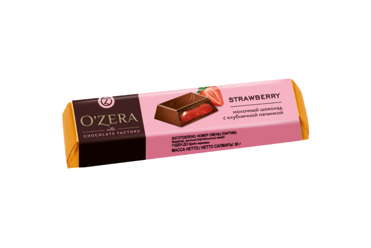 Шоколад молочный «O'Зera» с клубничной начинкой, 50 г Шоколад молочный «O'Зera» с клубничной начинкой, 50 г