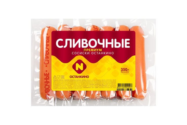 Сосиски «Останкино» Сливочные Premium, 350 г Сосиски «Останкино» Сливочные Premium, 350 г