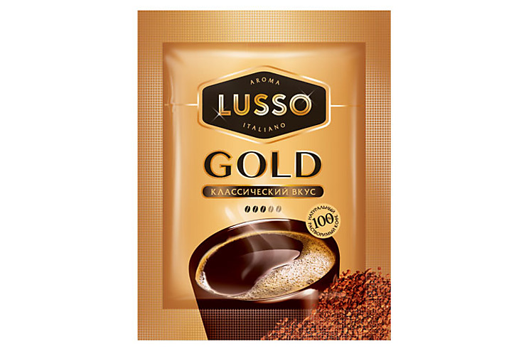 «LUSSO», кофе Gold, растворимый, 2 г*5шт
