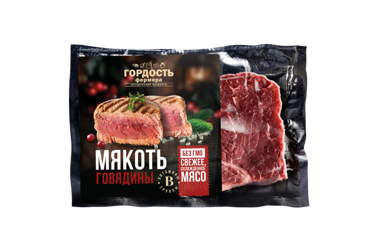 Мякоть говядины охлажденная, 0,8 - 1,6 кг Мякоть говядины охлажденная, 0,8 - 1,6 кг