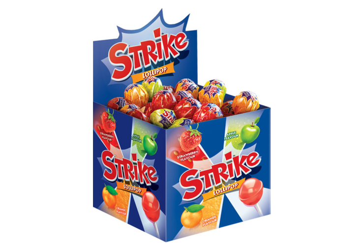 «Strike», карамель на палочке ассорти, 11,3 г
