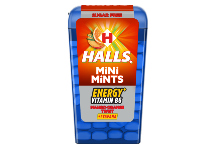 Освежающие конфеты «Halls» Mini Mints Mango-Orange Twist, 12 г Освежающие конфеты «Halls» Mini Mints Mango-Orange Twist, 12 г