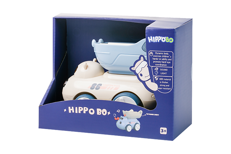 Машинка-бегемотик «Hippo BO» цвет: абрикосовый Арт. YCT022-1