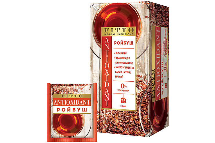 «Fitto», чай травяной Antioxidant Ройбуш, 25 пакетиков, 37,5 г