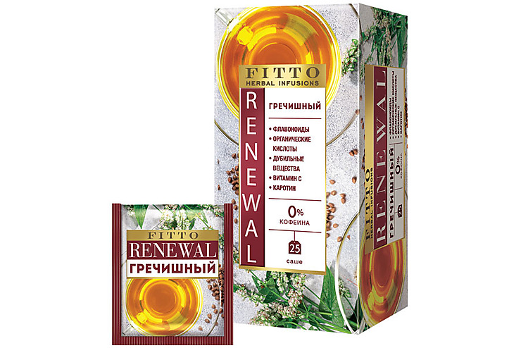 «Fitto», чай травяной Renewal гречишный, 25 пакетиков, 50 г