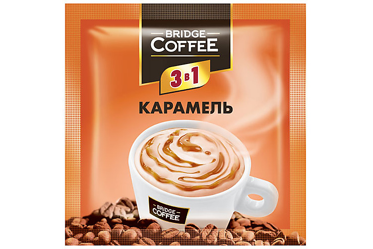 «Bridge Coffee», напиток кофейный 3 в 1 с карамелью, 5*20 г