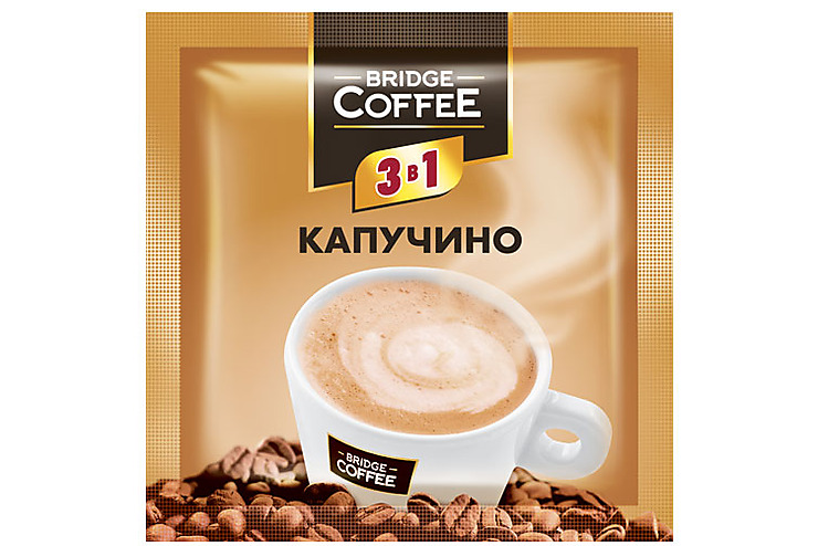 «Bridge Coffee», напиток кофейный  3 в 1 Капучино,5шт* 20 г