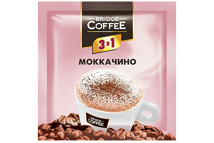 «Bridge Coffee», напиток кофейный 3 в 1 Моккачино, 20 г