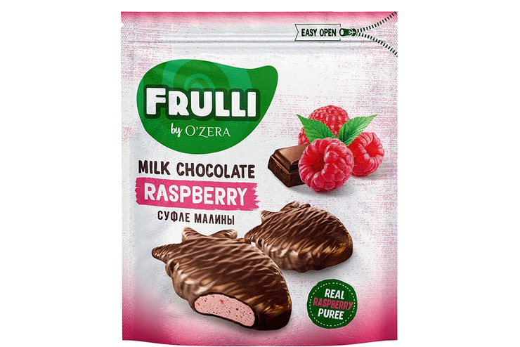 «O'Zera», конфеты Frulli суфле малины в шоколаде, 125 г