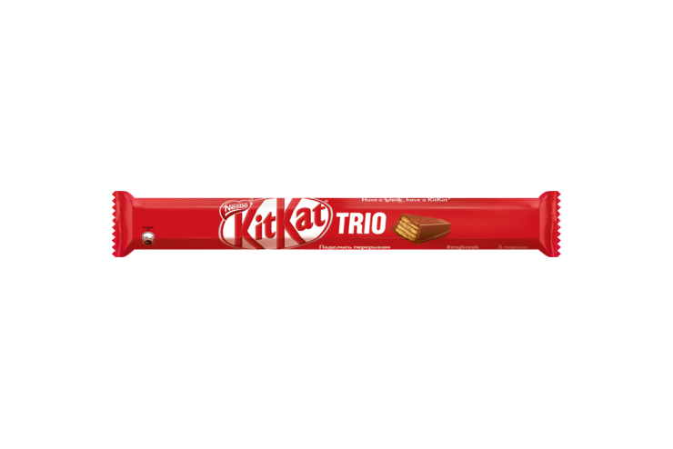 Молочный шоколад «KitKat» Trio с молочной вафлей, 87 г Молочный шоколад «KitKat» Trio с молочной вафлей, 87 г