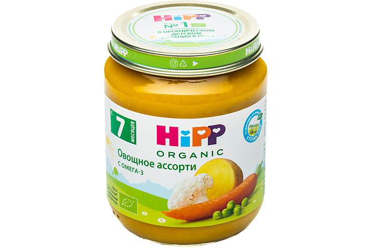 Пюре овощное «Hipp Organic» овощное ассорти, 125 г