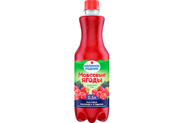 Напиток «Калинов Родник» Морсовые ягоды Малина, ежевика, клюква, 500 мл
