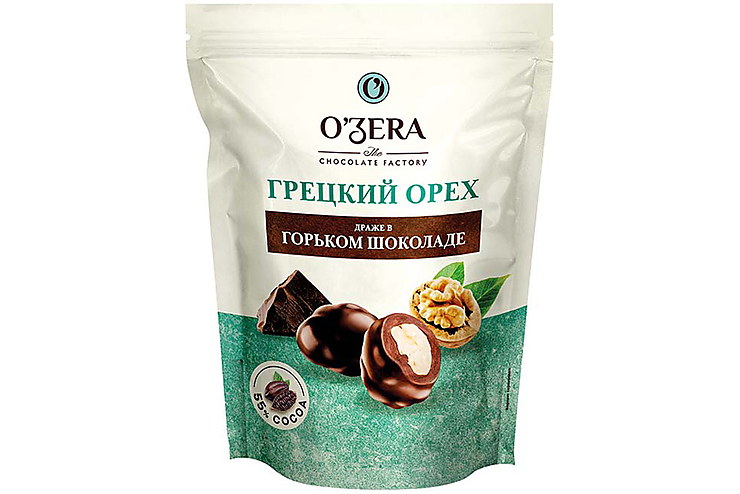 «O'Zera», драже  «Грецкий орех в горьком шоколаде», 150 г