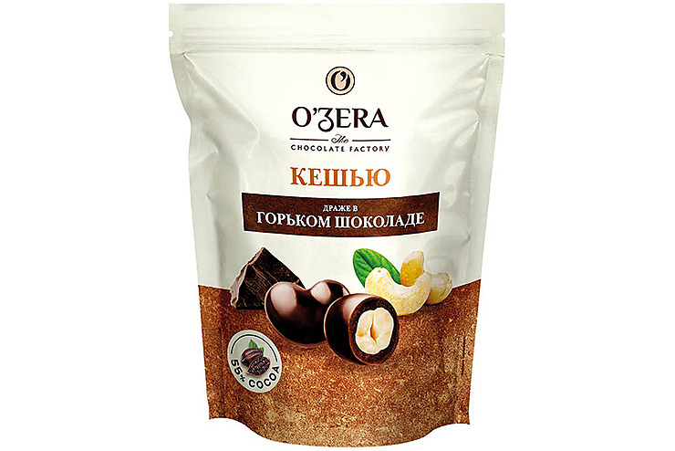 «O'Zera», драже «Кешью в горьком шоколаде», 150 г