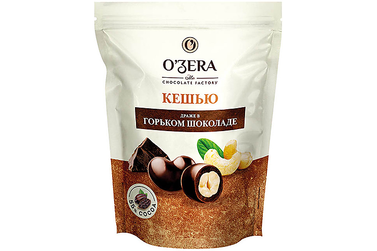 «OZera», драже «Кешью в горьком шоколаде», 150 г