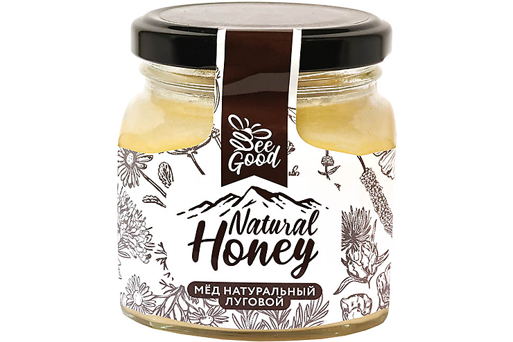 «Natural Honey», мёд луговой, 330 г