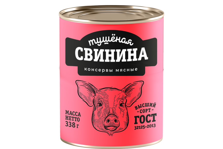 Свинина тушеная высший сорт, 338 г Свинина тушеная высший сорт, 338 г