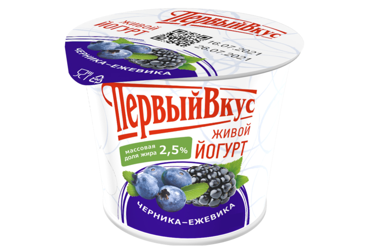 Йогурт 2.5% «Первый вкус» Черника – ежевика, 125 г Йогурт 2.5% «Первый вкус» Черника – ежевика, 125 г