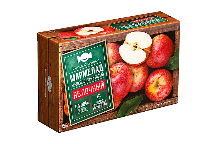 «Озёрский сувенир», мармелад «Яблочный», 100% натуральный продукт, 320 г