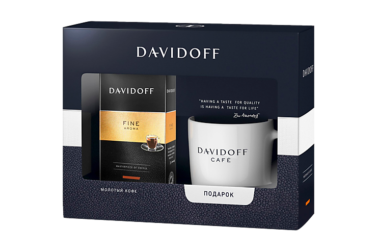 Кофе молотый «Davidoff» Fine Aroma + подарок, 250 г