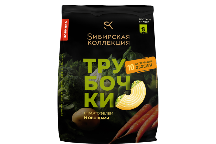 Трубочки «Сибирская коллекция» с картофелем и овощами, 400 г Трубочки «Сибирская коллекция» с картофелем и овощами, 400 г