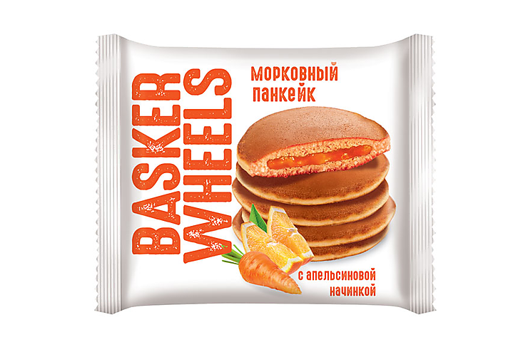 «Basker Wheels», рancake Морковный с апельсиновой начинкой, 36 г