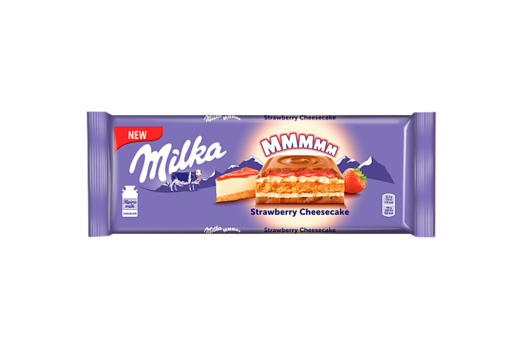 Шоколад молочный «Milka» Strawberry Cheesecake, 300 г