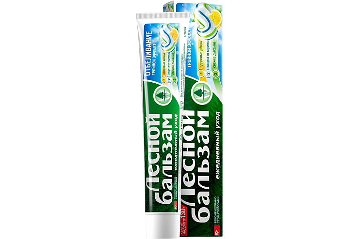 Зубная паста «Лесной бальзам» Отбеливание Тройной эффект, 130 г