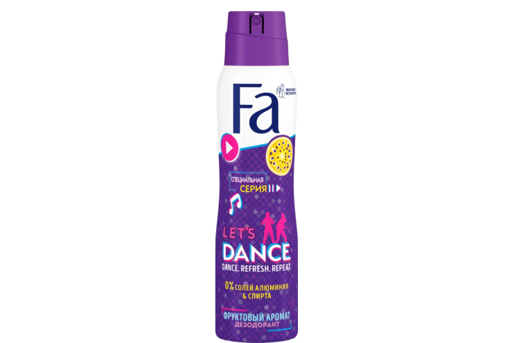 Дезодорант спрей «Fa» Lets Dance с фруктовым ароматом, 150 мл Дезодорант спрей «Fa» Lets Dance с фруктовым ароматом, 150 мл