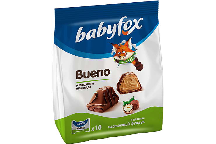 Конфеты вафельные «Babyfox» Bueno, 100 г