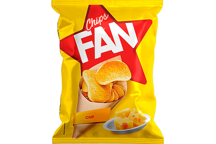 «Fan», чипсы со вкусом сыра, произведены из свежего картофеля, 120 г