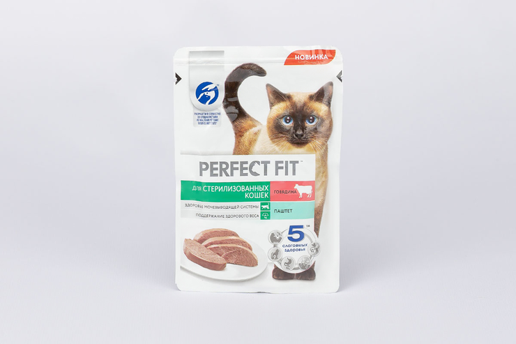 Влажный корм «Perfect Fit» для стерилизованных кошек, говядина в соусе, 85 г Влажный корм «Perfect Fit» для стерилизованных кошек, говядина в соусе, 85 г