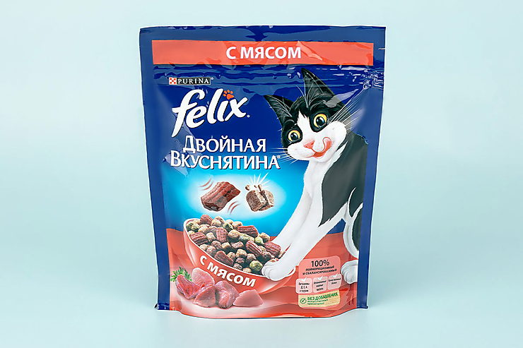 Сухой корм для кошек «Felix» «Двойная вкуснятина» с мясом, 300 г