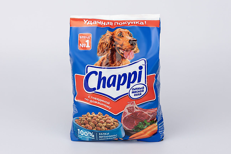 Сухой корм для собак «Chappi» «Сытный мясной обед», Говядина по-домашнему с овощами и травами, 600 г